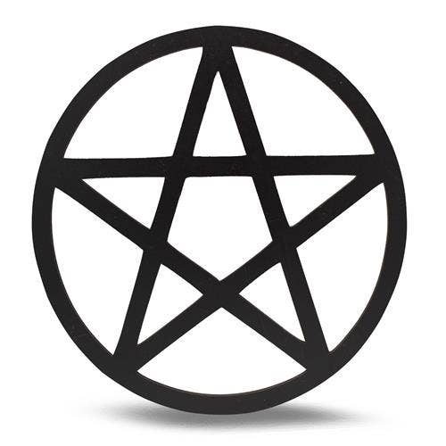 Wooden Grid Pentagram 20 cm Set of 2