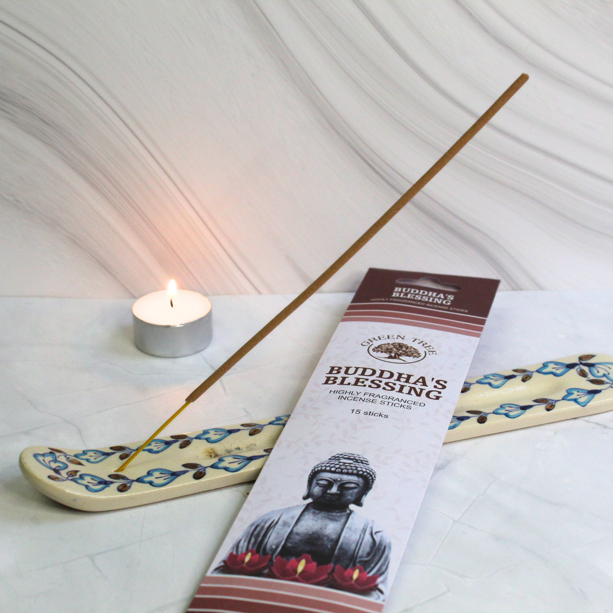 Green Tree Buddha's Blessing Incense 15 Sticks