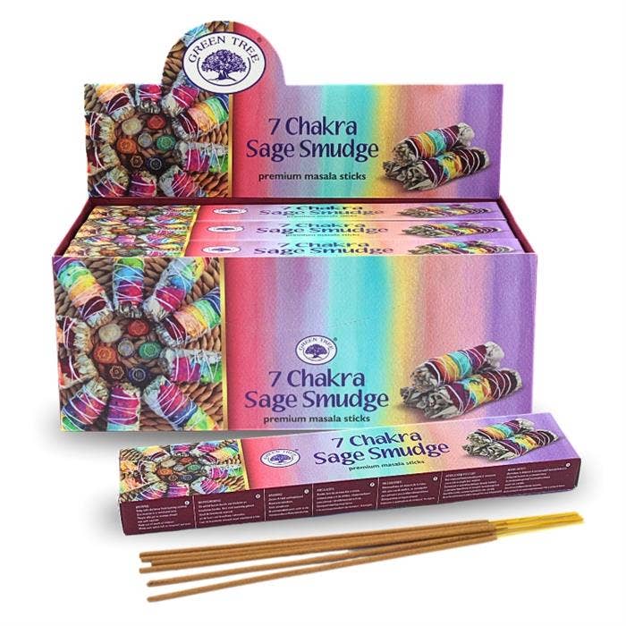 Green Tree 7 chakra sage smudge 15 grams