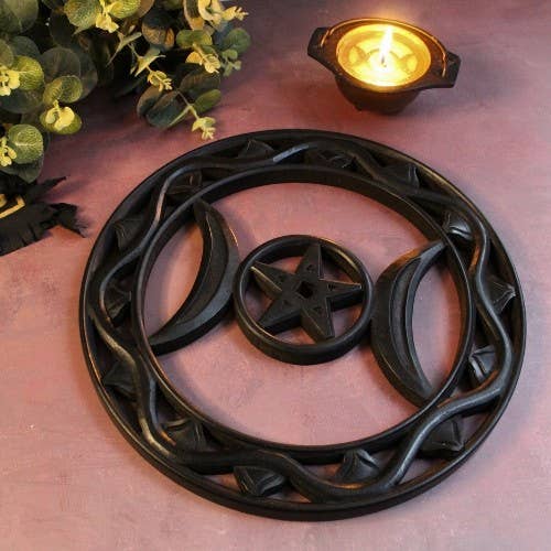 Wall Hanging Triple Moon Pentagram