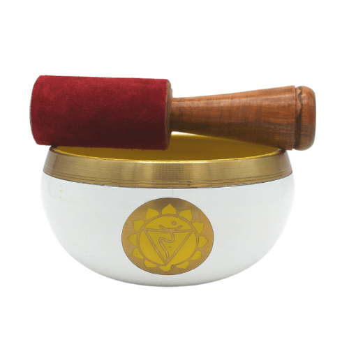 Solar Plexus Chakra white singing bowl 10 cm
