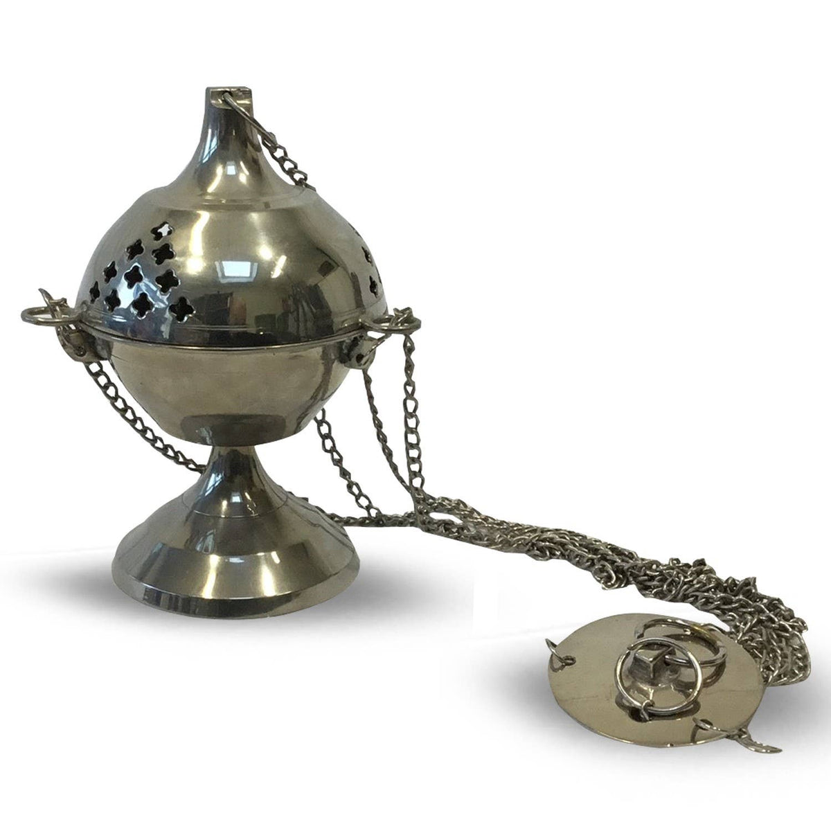Nickel Hanging Incense Burner (15cm)