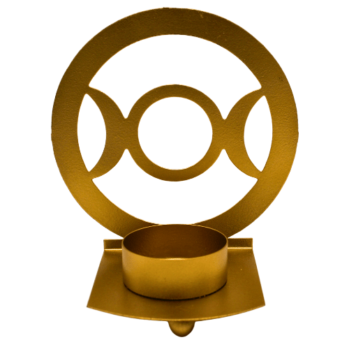 TeaLight Holder Triple Moon Gold 10x11 cm