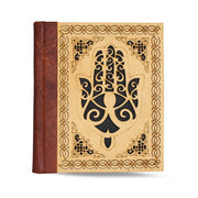 Leather Journal Hamsa Hand with Leather back
