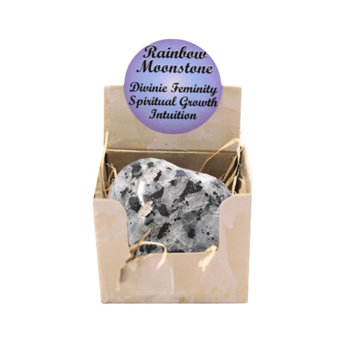 Rainbow Moonstone Display ( 3 Pieces of 4 Shapes )