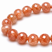 Sunstone Faceted Beads Bracelet 6mm - Tanzania