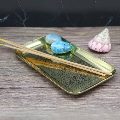 Brass Tarrot Tray - The Moon