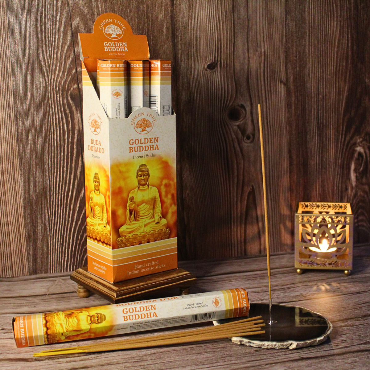 Green Tree Golden Buddha Incense