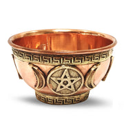 Offering Bowl Copper triple moon -2523