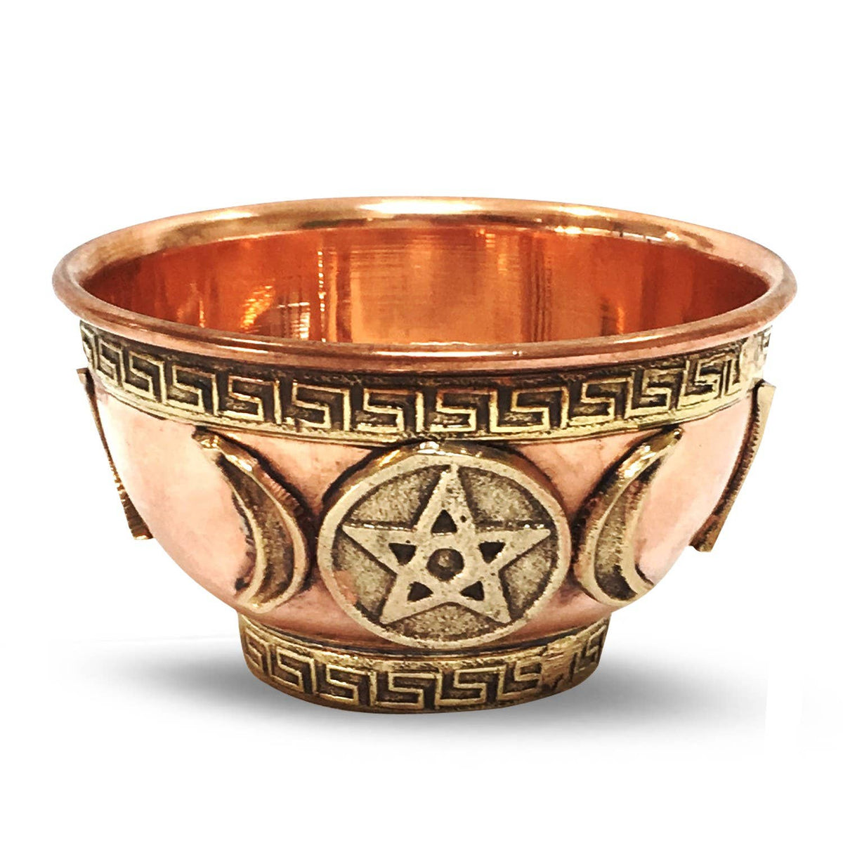 Offering Bowl Copper triple moon -2523