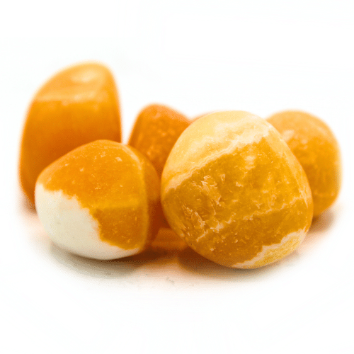 Calcite Orange 'AB' Tumbled Stones 200 gr