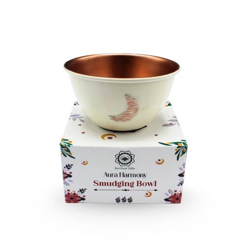 Sage Bowl Crescent Moon Ivory & Copper
