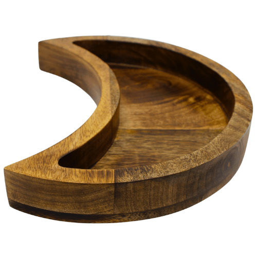 Crescent Moon Crystal Tray - Burned Finish