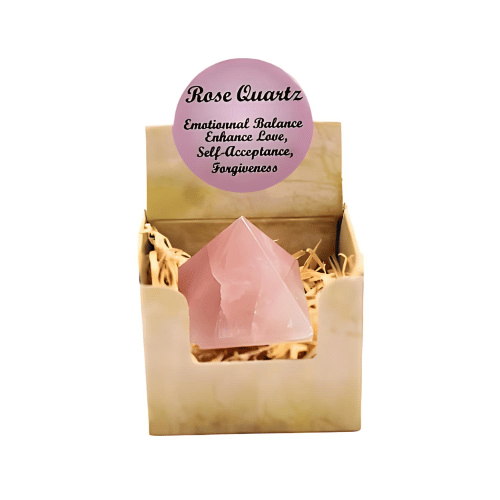 Rose Quartz Display ( 3 Pieces of 4 Shapes )