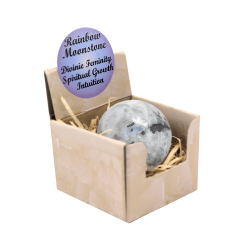 Rainbow Moonstone Display ( 3 Pieces of 4 Shapes )
