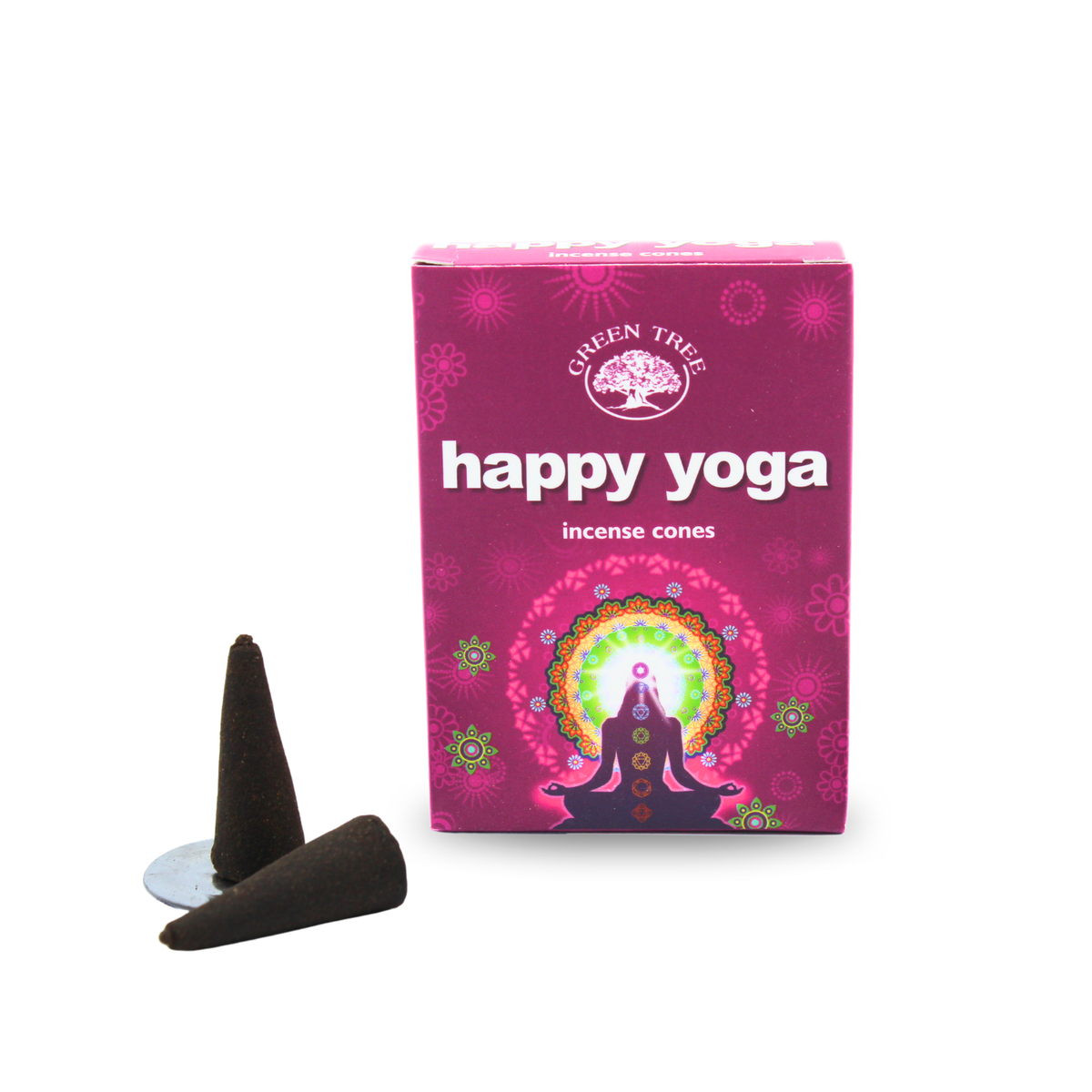 Green Tree Happy Yoga Cones