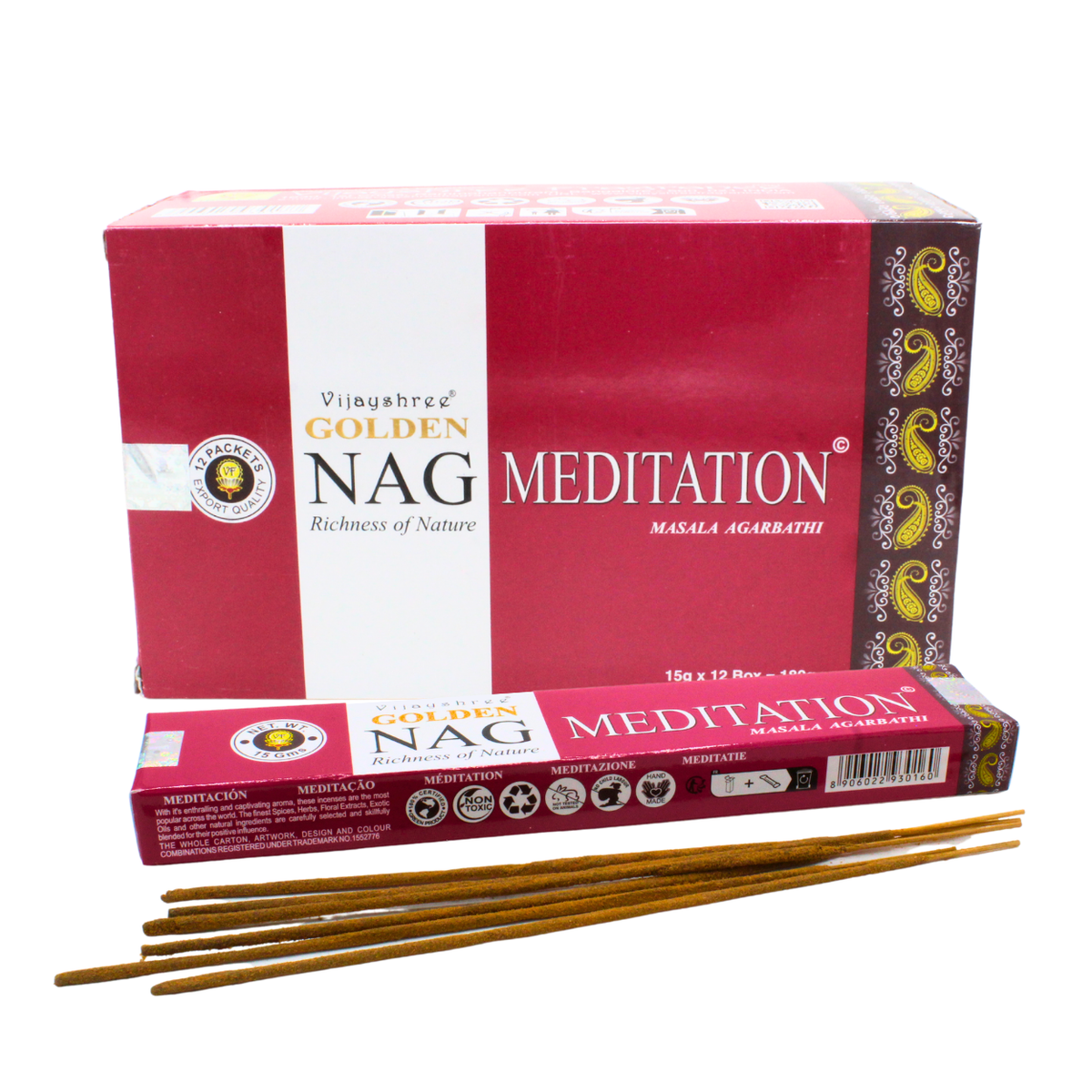 Golden Nag Meditation Incense 15 grams