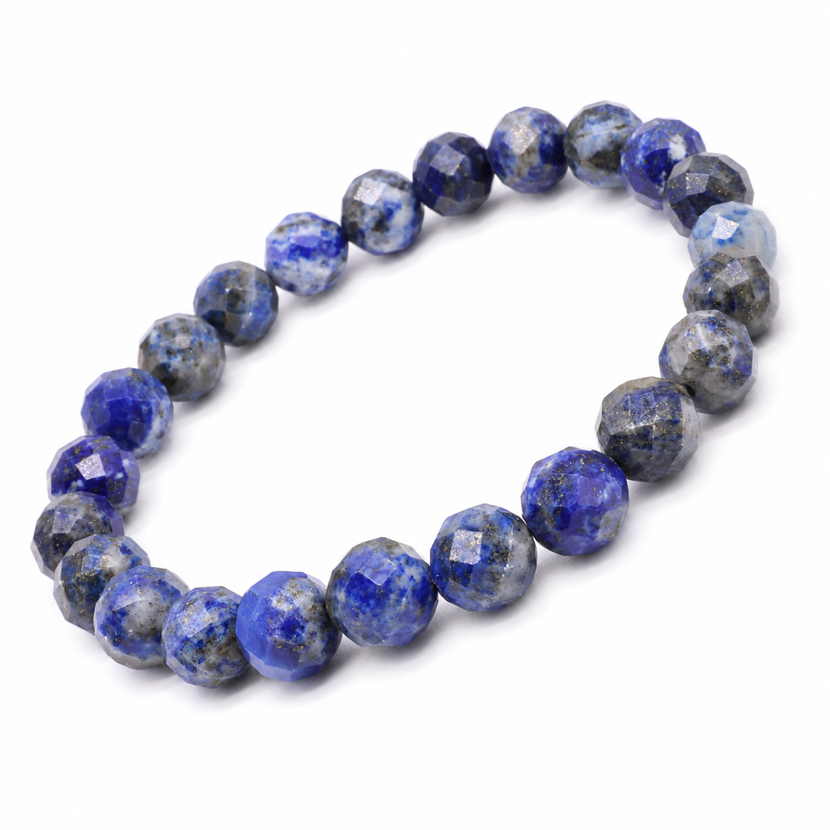 Lapis Lazuli Faceted Beads Bracelet 8mm - Afghanistan