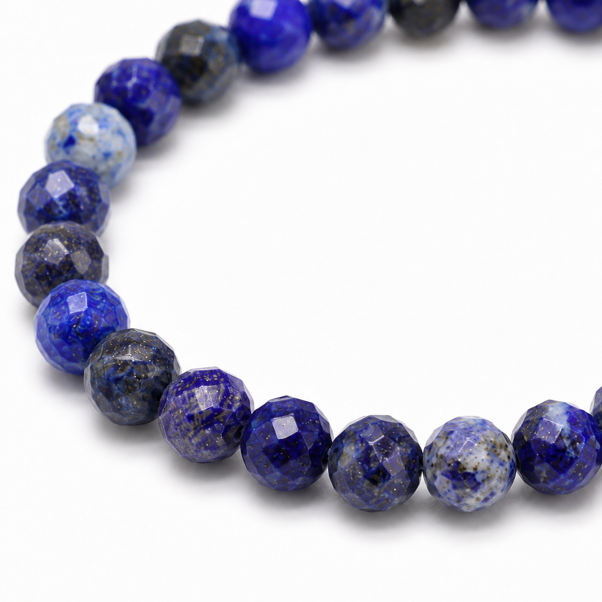 Lapis Lazuli Faceted Beads Bracelet 8mm - Afghanistan