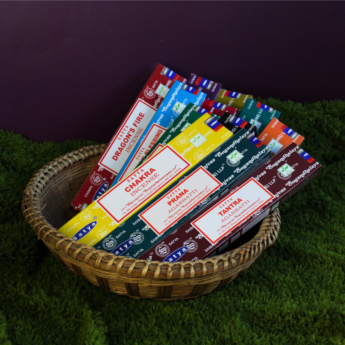 Satya Assorted Incense (12 boxes) 15 grams