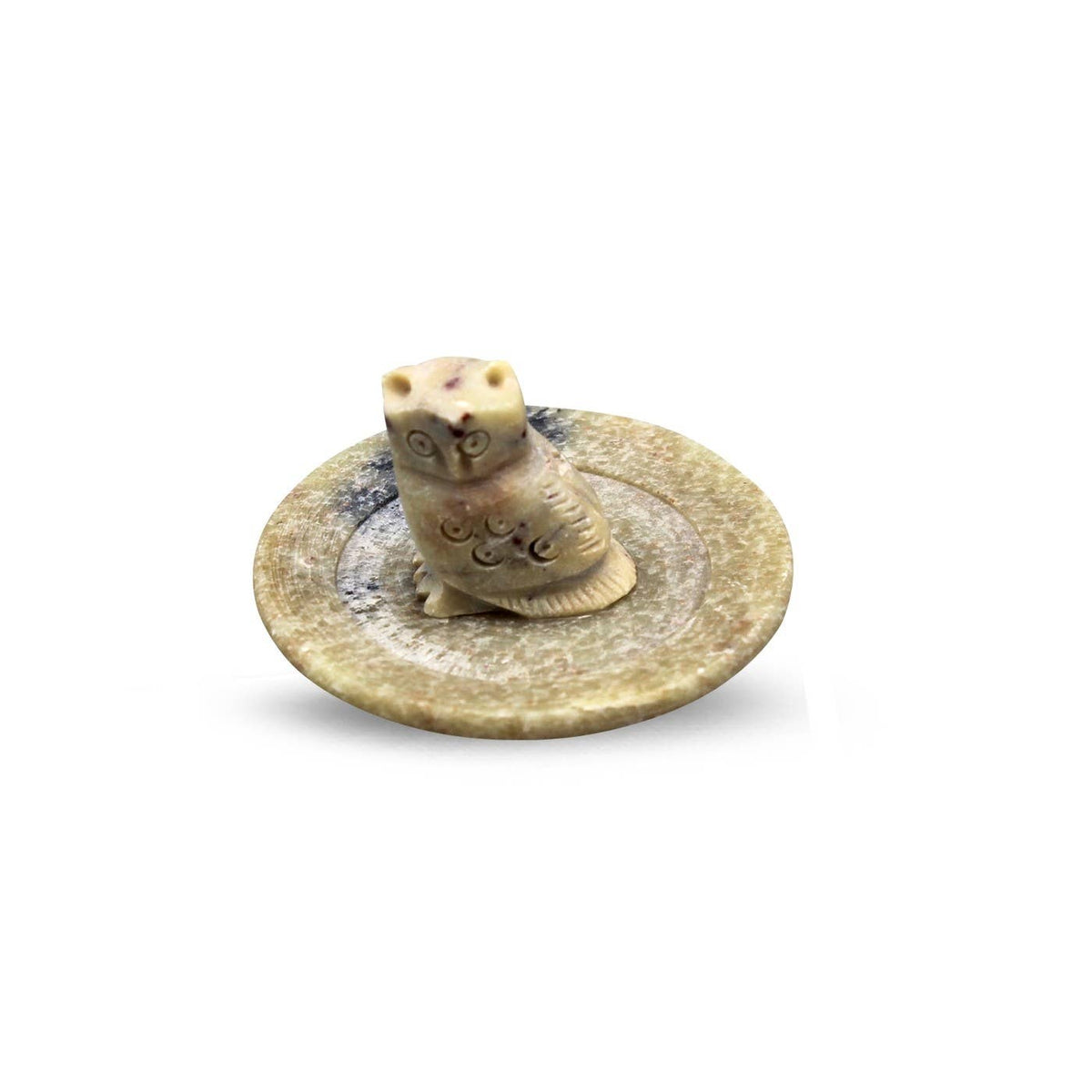 Soapstone Owl Incense Burner on Plate set of 12