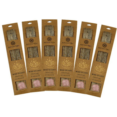 Incense Holder Rose Quartz Set 6 pcs