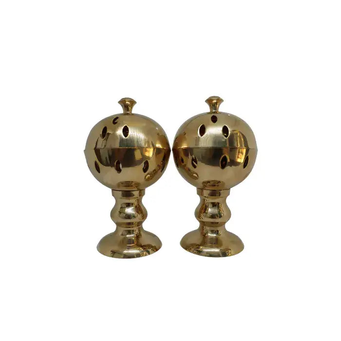 Brass Aroma Burner Set of 2
