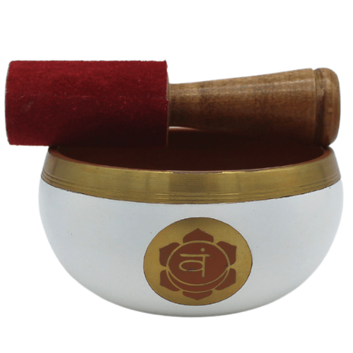 Sacral Chakra white singing bowl 10 cm