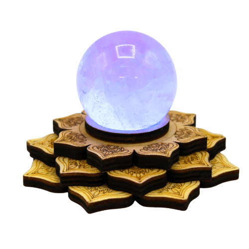 Selenite Lotus LED Base 10.5x2x3.3cm