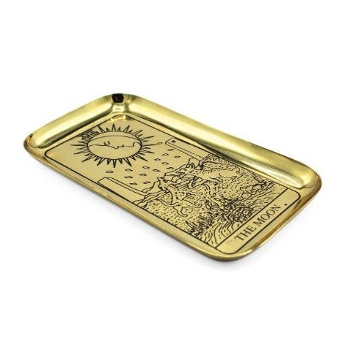 Brass Tarrot Tray - The Moon