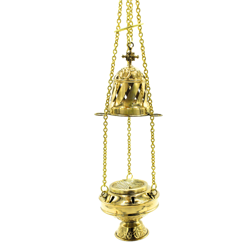 Incense Burner, Cup and  Tong Brass ( 15 cm )