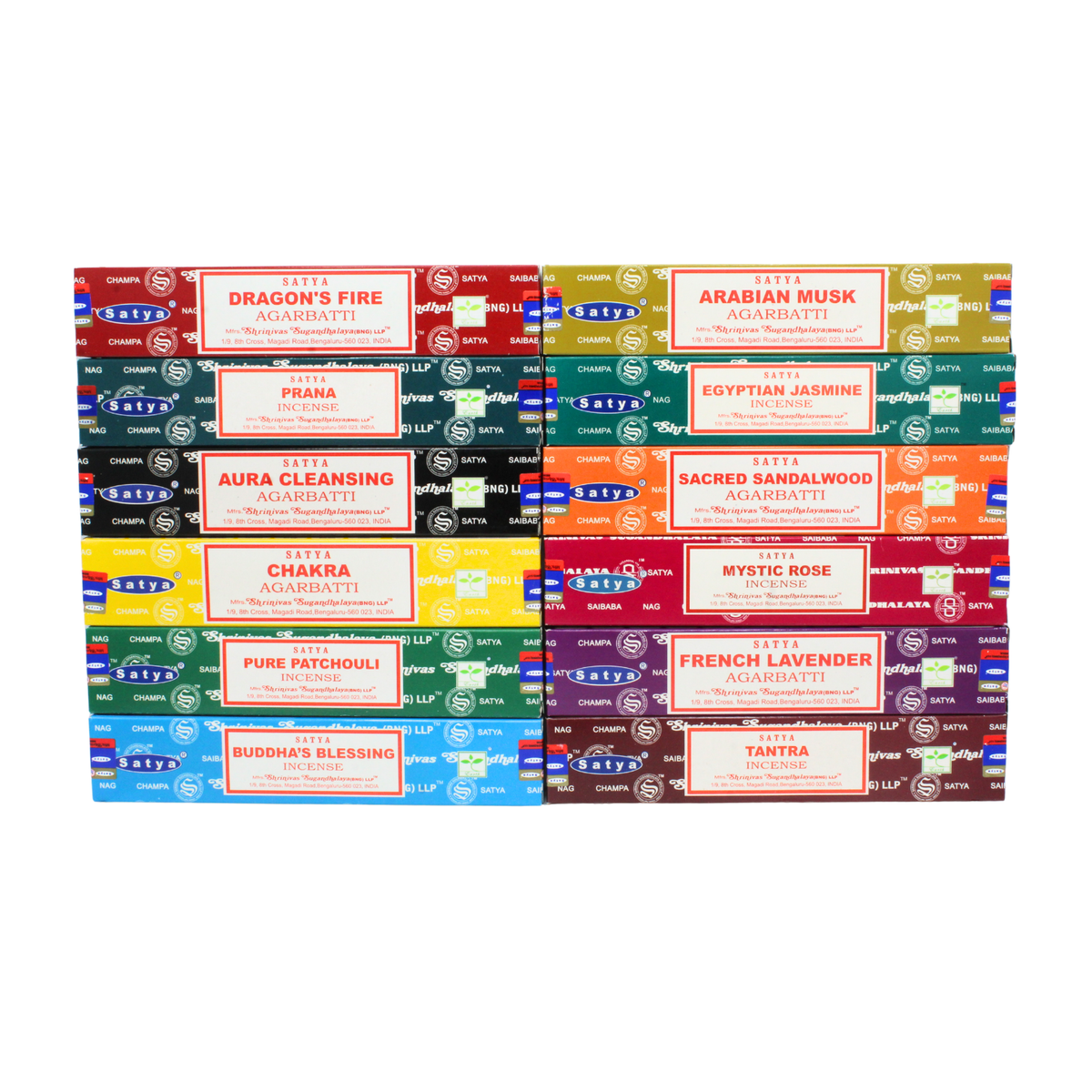 Satya Assorted Incense (12 boxes) 15 grams