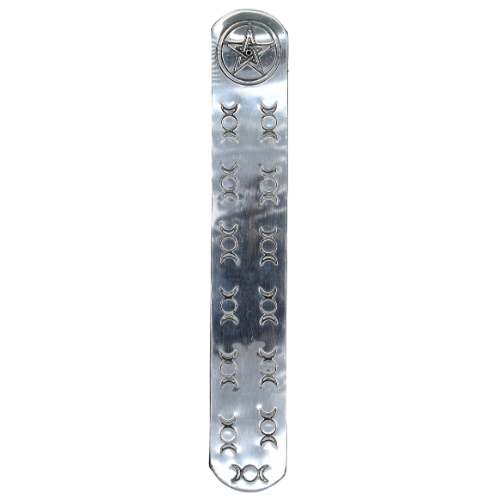 Aluminium Incense Holder Triple Moon & Pentagram