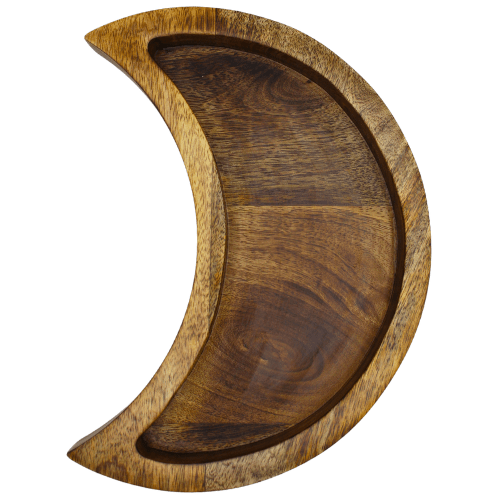 Crescent Moon Crystal Tray - Burned Finish