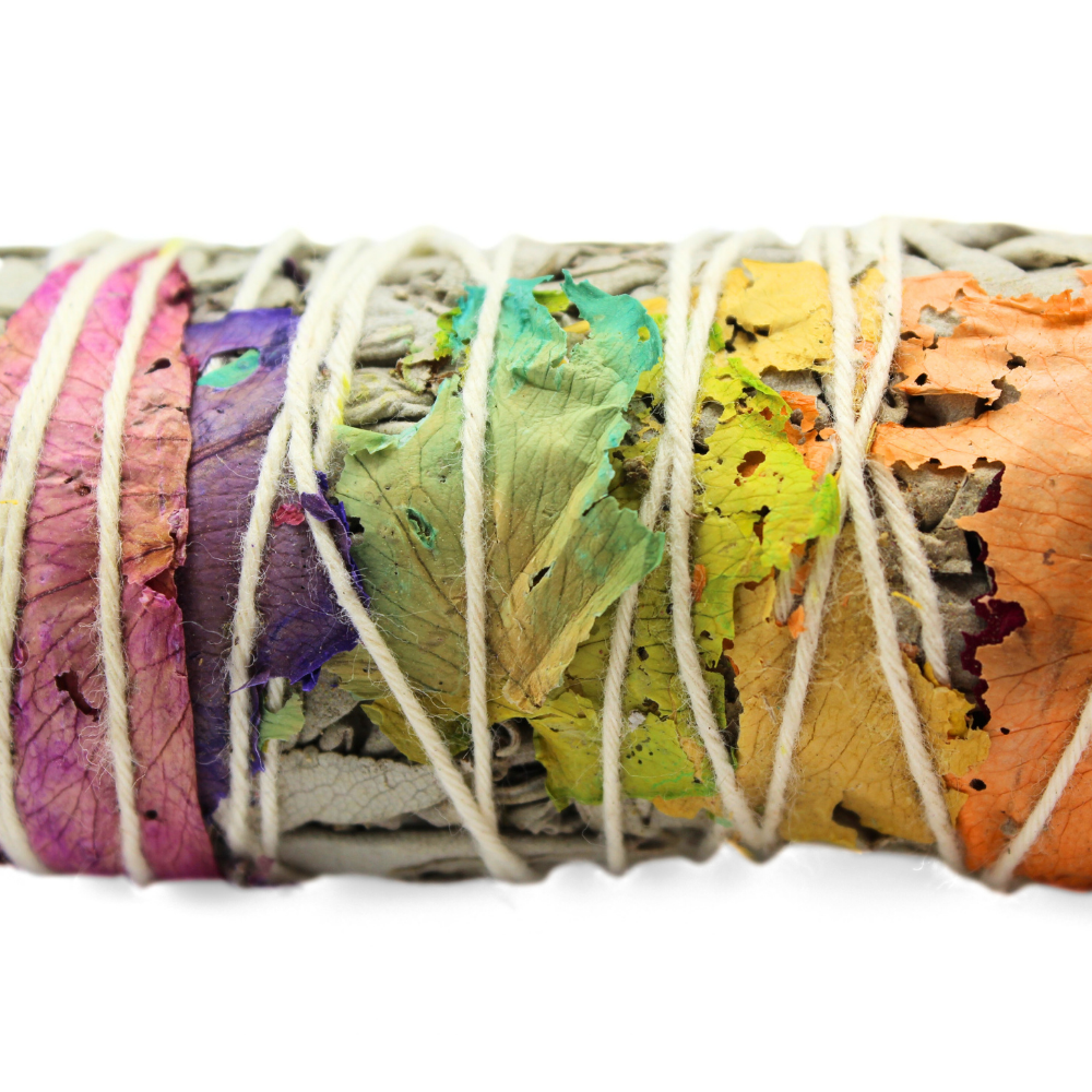 7 Chakra White Sage Smudge Stick 10cm (price per pc)
