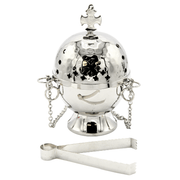 Incense Burner Cup and Tong  Nickel ( 16 cm )