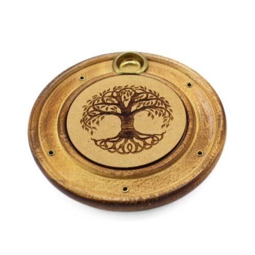 Wooden Incense Burner Tree of Life 10 cm