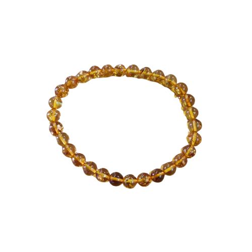 Light Amber bracelet 6mm - Russia