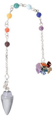 Gemstone Pendulum Chakra Chain Curved Clear