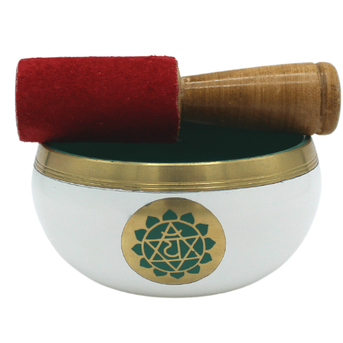 Heart Chakra white singing bowl 10 cm