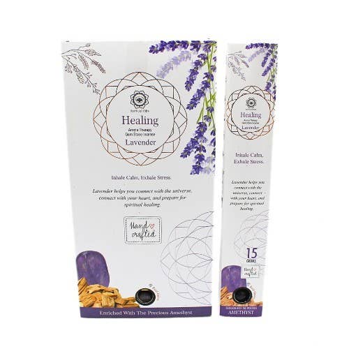 Green Tree Gemstone Incense Healing - Amethyst