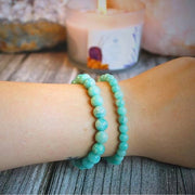 Amazonite 'AA' beaded Bracelet 6 mm - Mozambique
