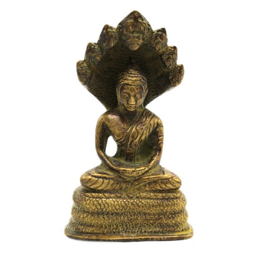 Brass Budha with snake 12 cm