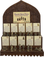 Wood Display Package for mini brass figures and 30 Figuine