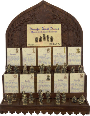 Wood Display Package for mini brass figures and 30 Figuine