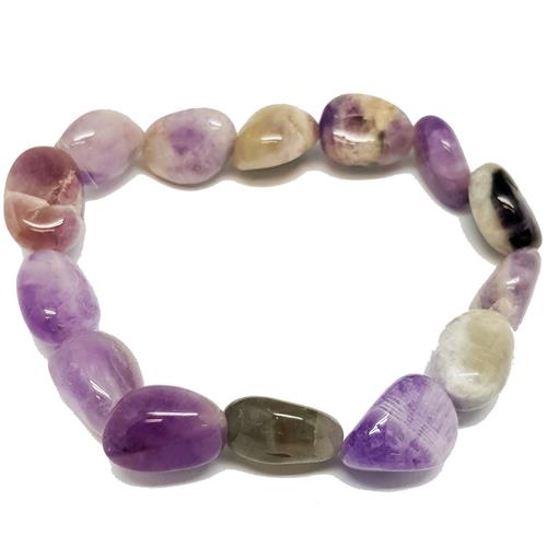 BraceletsTumbled Stones -Chevron Amethyst