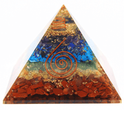 Chakra layers with spiral pyramid