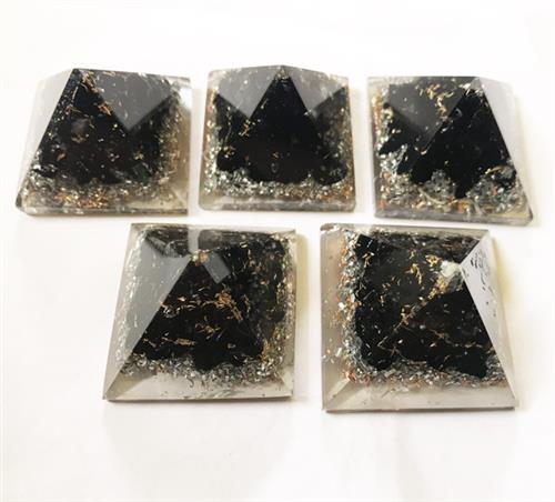 Black Tourmaline copper layer Baby Pyramids