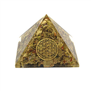 Large Orgonite pyramid Epidot Flower of Life