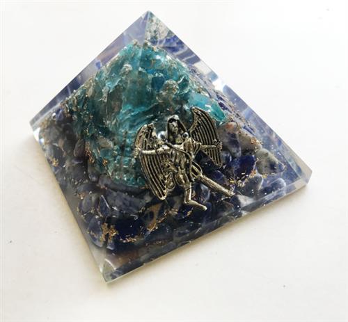 Orgone Pyramid Aquamarine-Sodalite Archangel Micheal 65-70mm